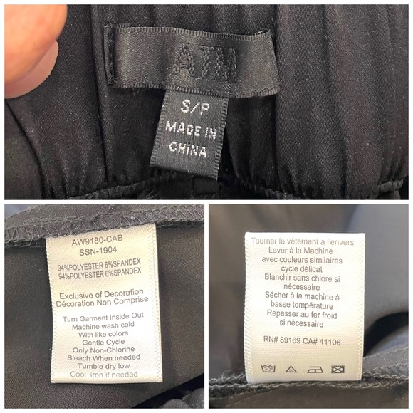 NEW ATM Micro Twill Pull On Pants Slacks Trousers Black Minimalist Athleisure - Picture 13 of 13